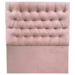VINTAGE MOBEL - Respaldo de cama capitone 1.5 plaza Felpa Palo Rosa