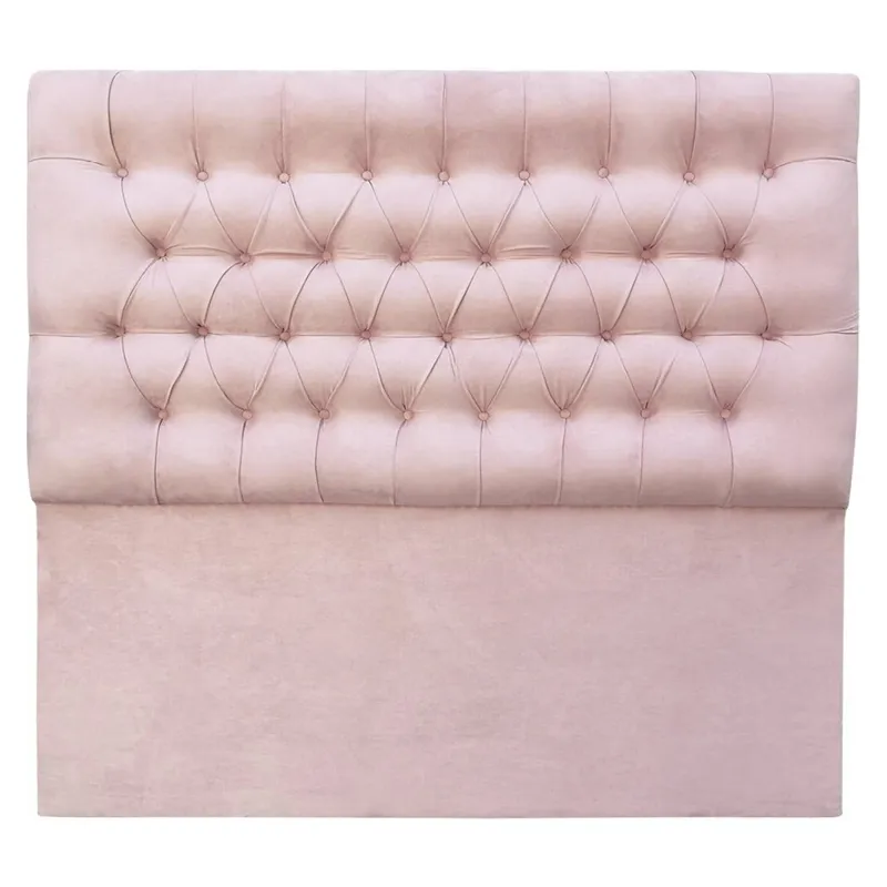 VINTAGE MOBEL - Respaldo de cama capitone full size Felpa Palo Rosa