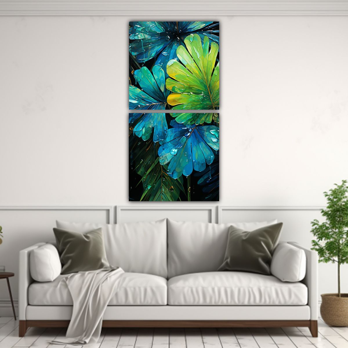 GENERICO - Cuadros De Decoración Con Composición De Dos 70x140 Cm