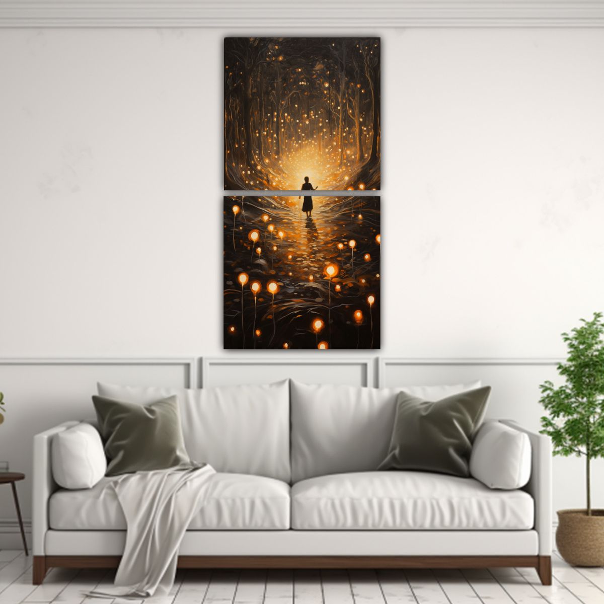 GENERICO - Cuadro Decorativo Temática Abstracta Baile De 70x140 Cm