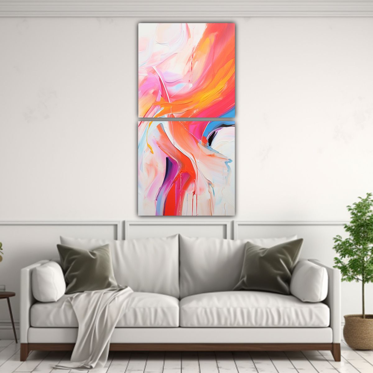 GENERICO - Cuadros Decoración Mural Abstracto Fusión 80x160 Cm