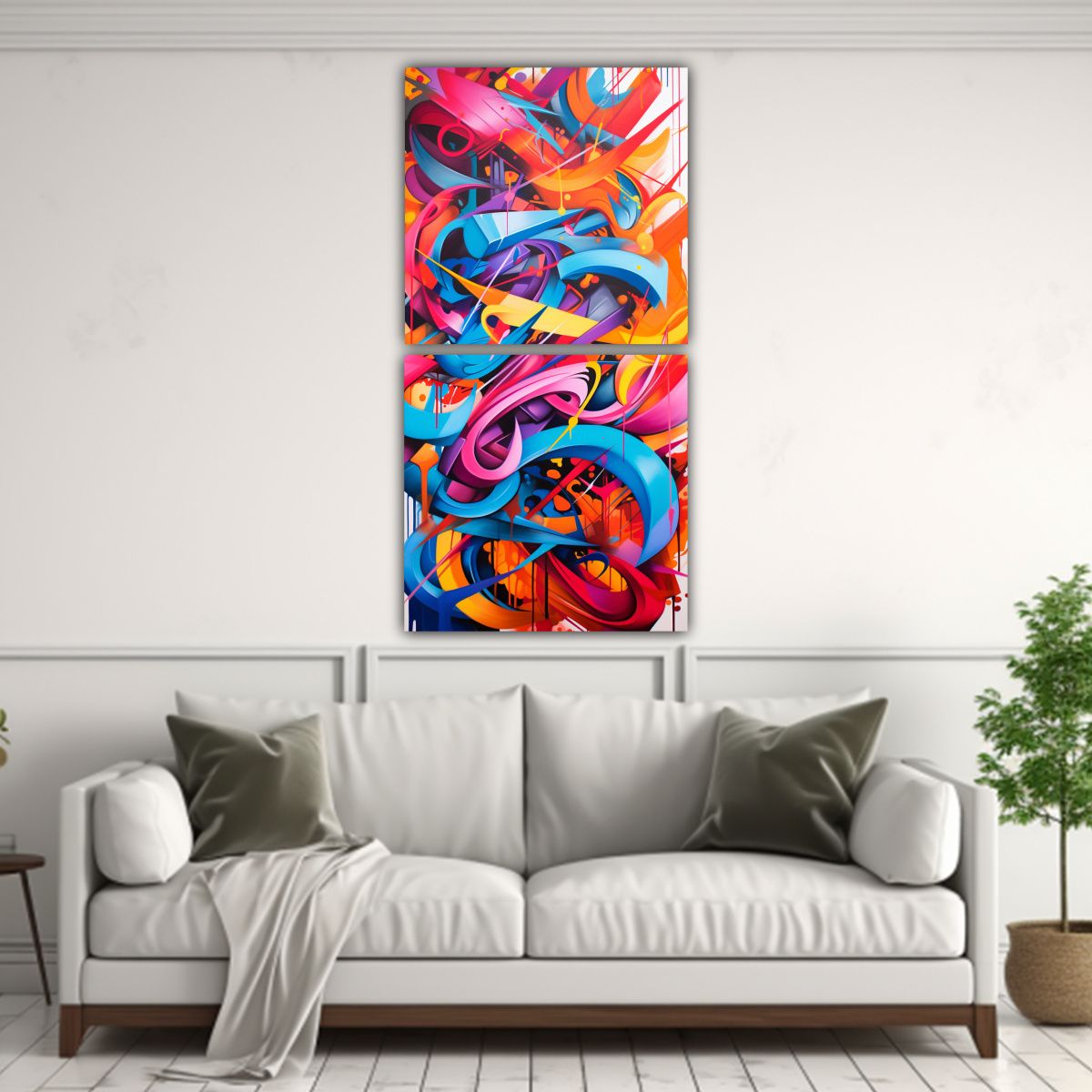 GENERICO - Pinturas Decorativas De Dos Artes Calidos 70x140 Cm