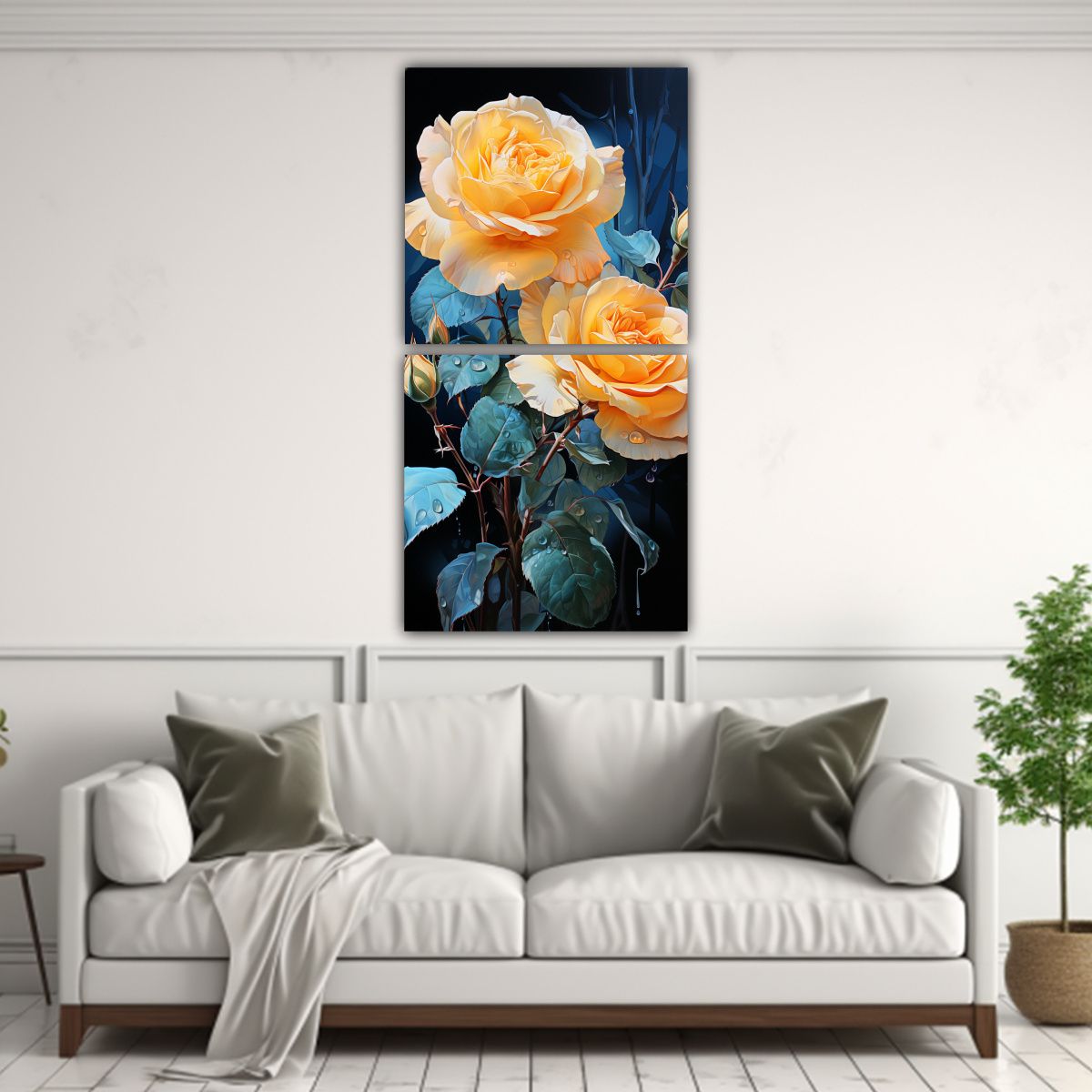 GENERICO - Set 2 Cuadros De Pared Creatividad Espectacular 80x160 Cm