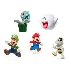 NINTENDO - Set de 5 figuras 6 cm Super Mario de