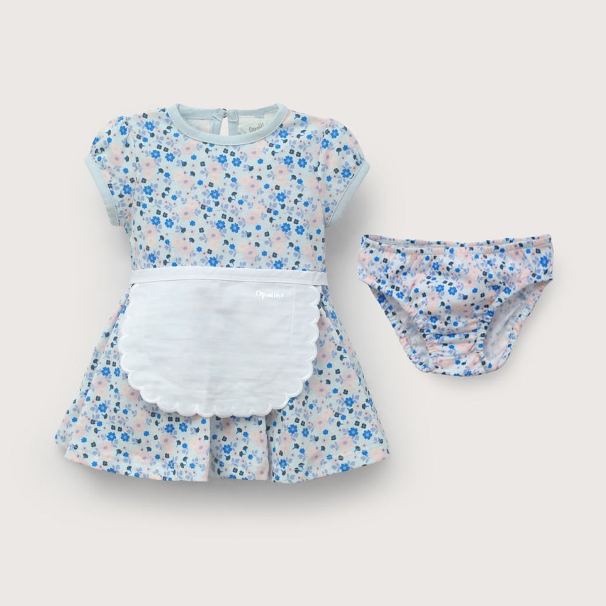 OPALINE - Vestido fiestas patrias celeste de bebé niña