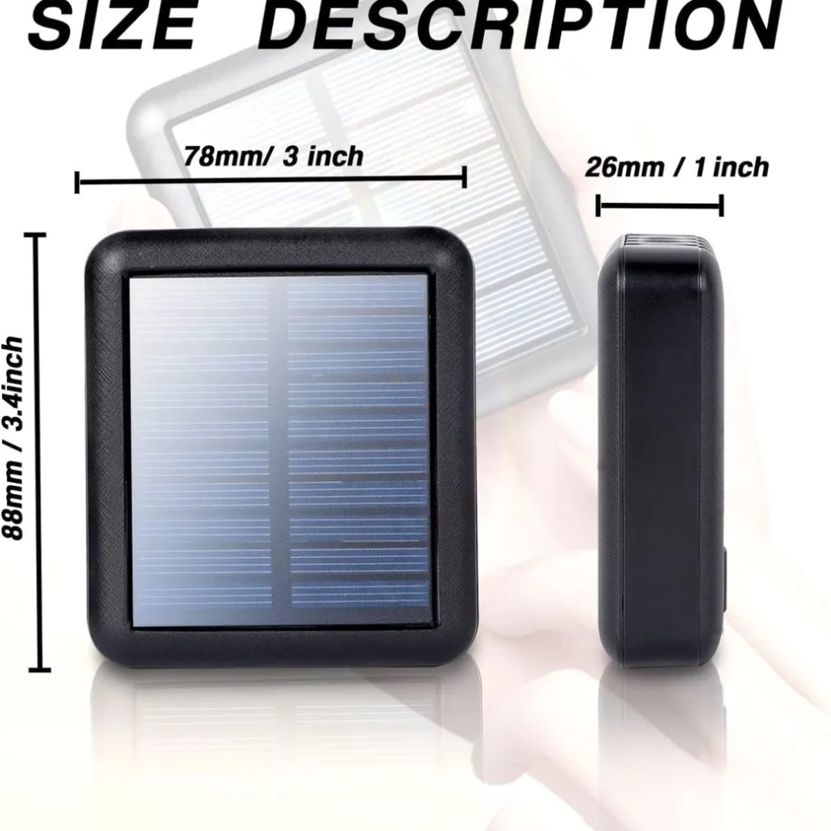 GENERICO - Cargador Portátil Banco De Energía Solar 4 En 1