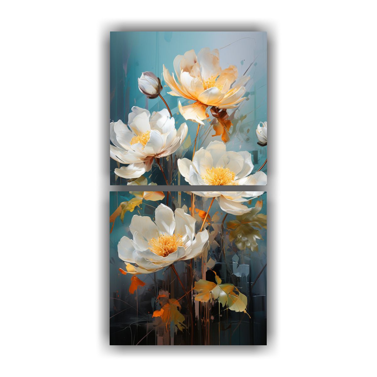 GENERICO - Cuadros Decorativos Intensidad A Flores De Loto 70x140 Cm