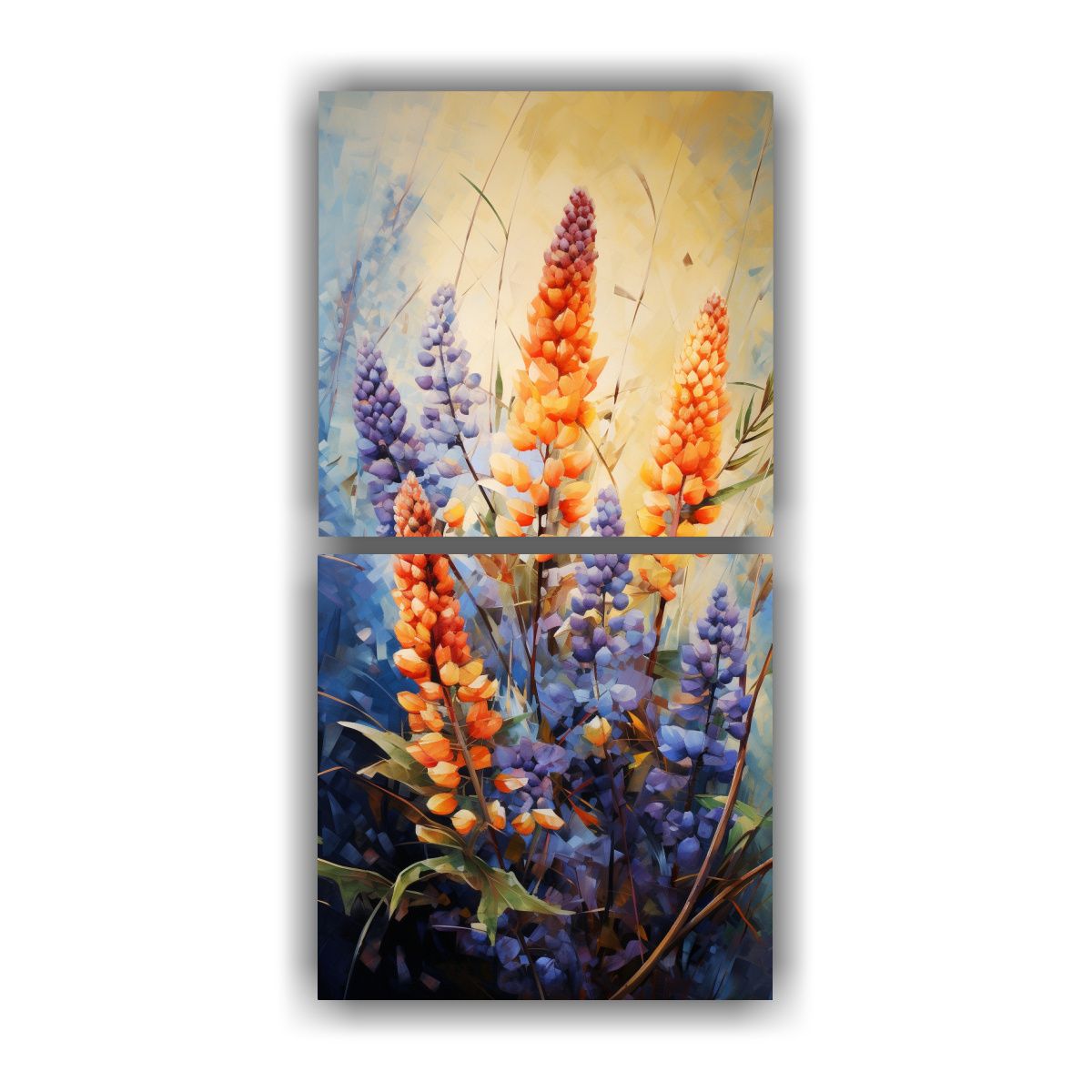 GENERICO - Dos Lienzos Dibujo Originalidad En Estilo 80x160 Cm