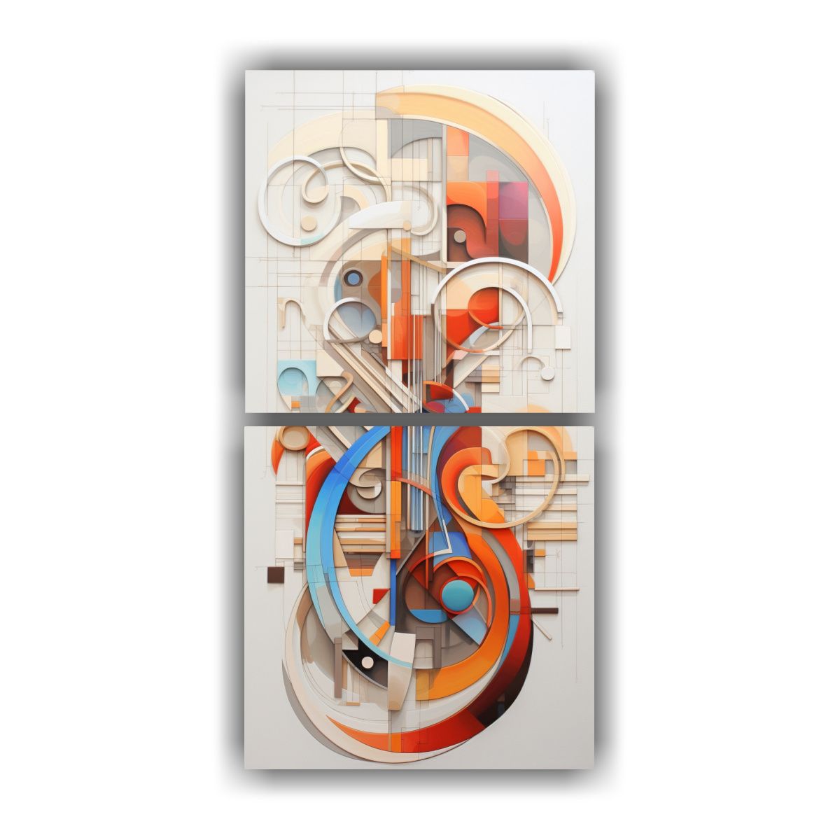 GENERICO - Pinturas Decorativas De Dos Lienzos Movimiento 70x140 Cm