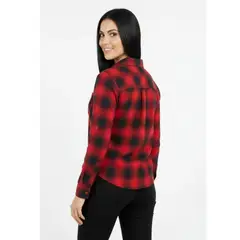 LIKE SHOP - Blusa Mujer Manga Larga Cuadrillé Leñadora Colores Verano 5060
