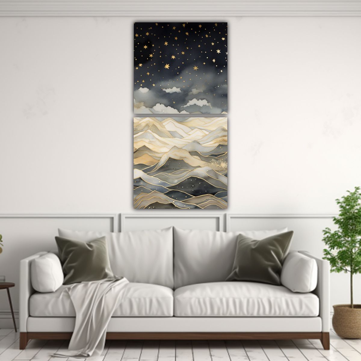 GENERICO - Pintura Decorativa De Paisaje De Montaña Con 70x140 Cm