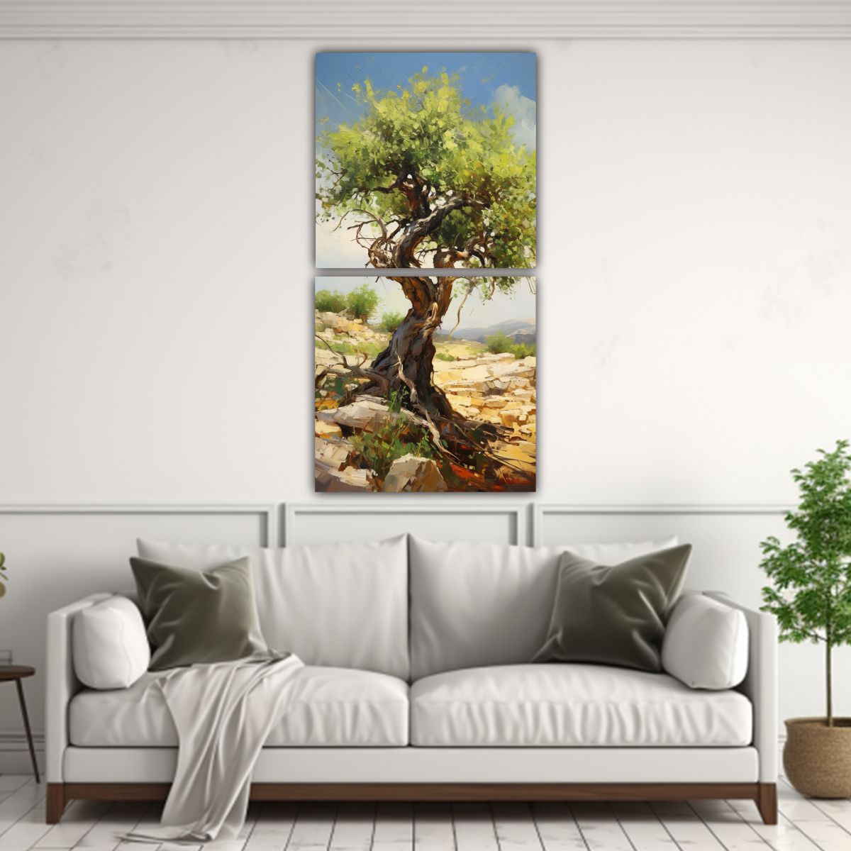 GENERICO - Pintura Abstracta Dos Artes Forma Época A Estilo 80x160 Cm