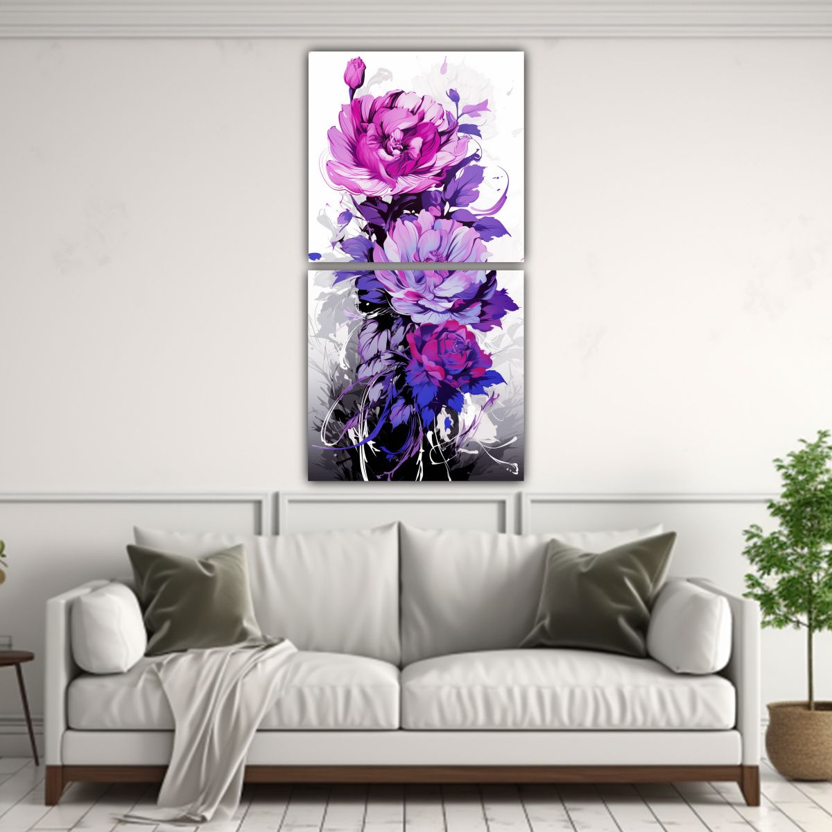 GENERICO - Pinturas De Decoración Estilo Neonoir En Lienzo 80x160 Cm