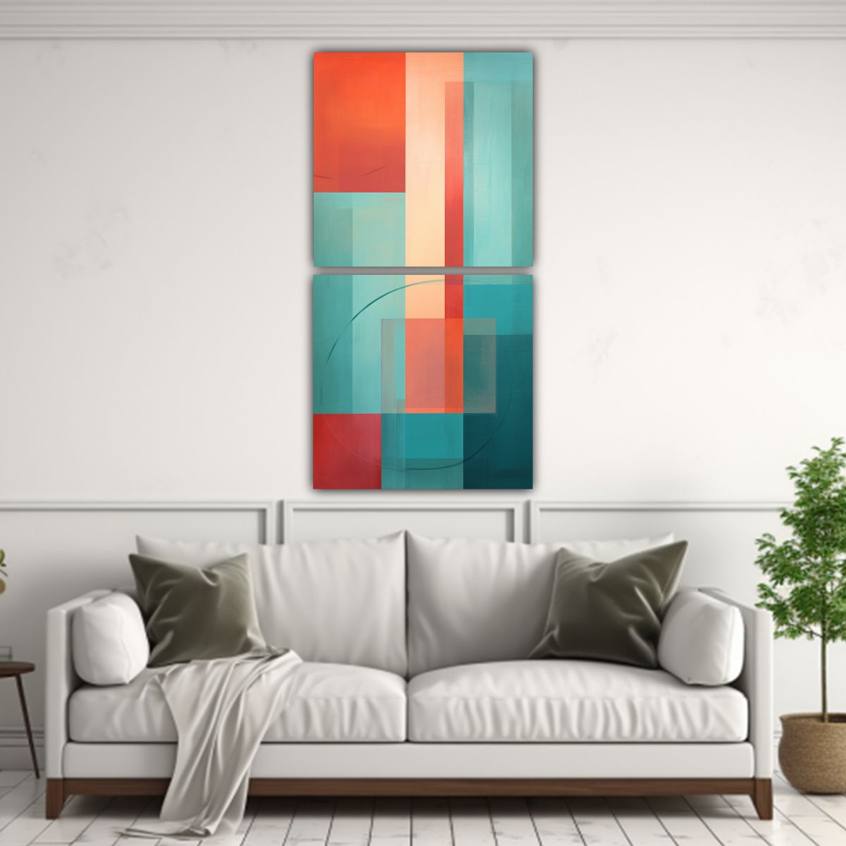 GENERICO - Pinturas Espectaculares De Arte Pop En Teal Y 70x140 Cm