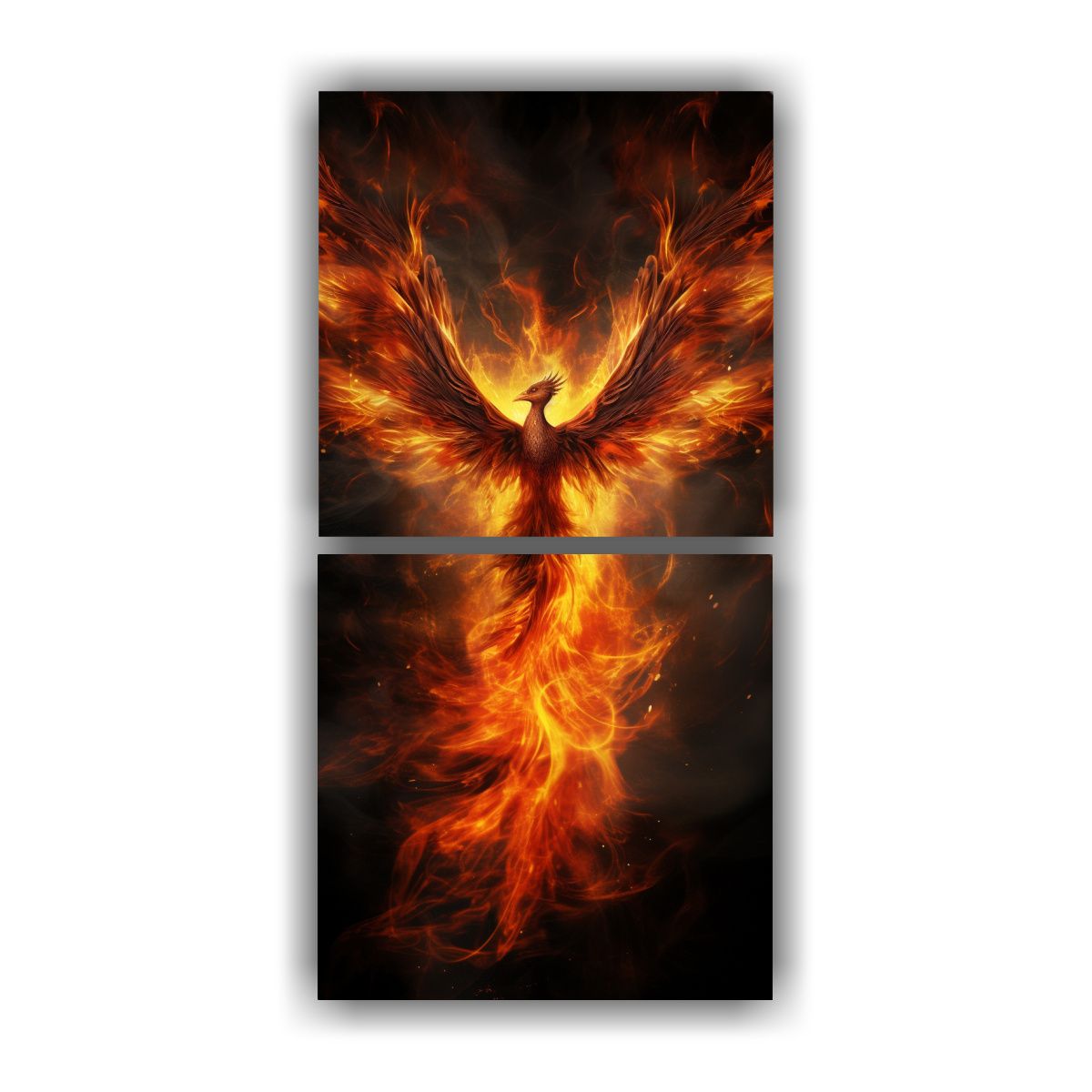 GENERICO - Pintura Decorativa Abstracta Danza Ardiente Del 70x140 Cm