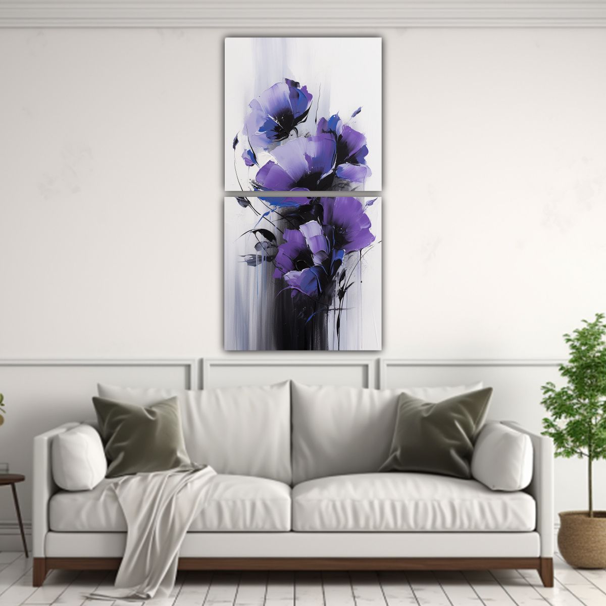 GENERICO - Pintura En Lienzo Detalles Intrincados Flores 70x140 Cm