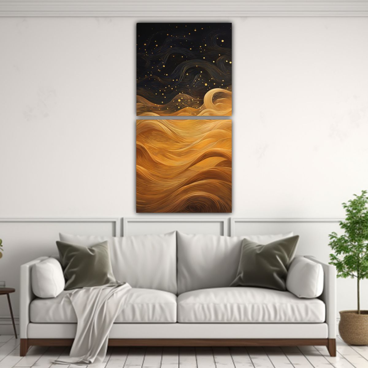 GENERICO - Paisaje Majestuoso Dunas Del Desierto árabe 70x140 Cm