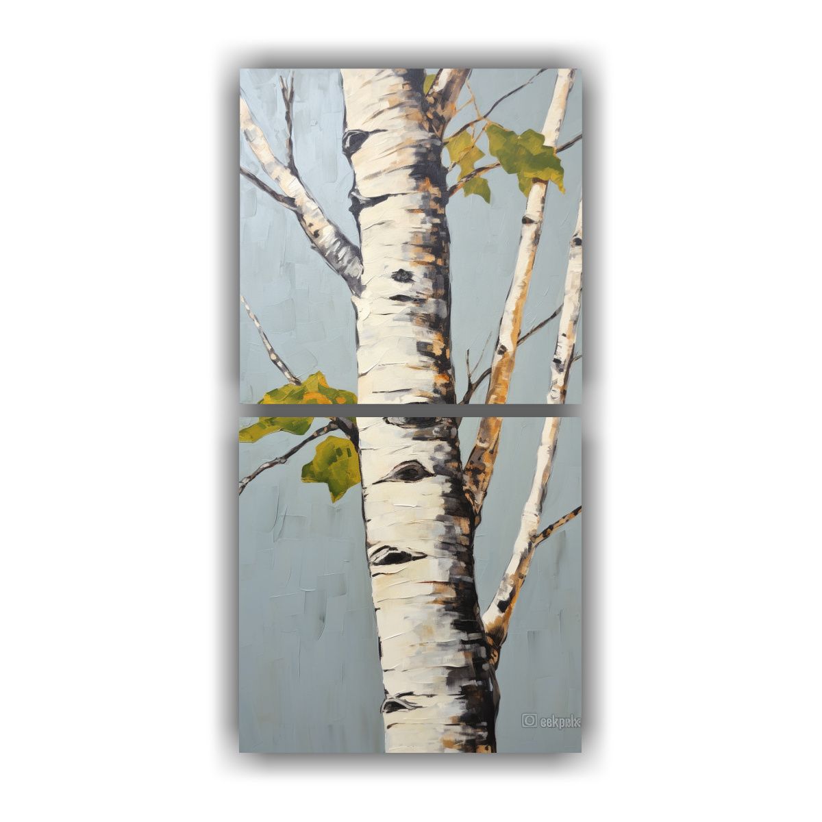 GENERICO - Cuadro Moderno Dormitorio Pintura Abstracta De 70x140 Cm