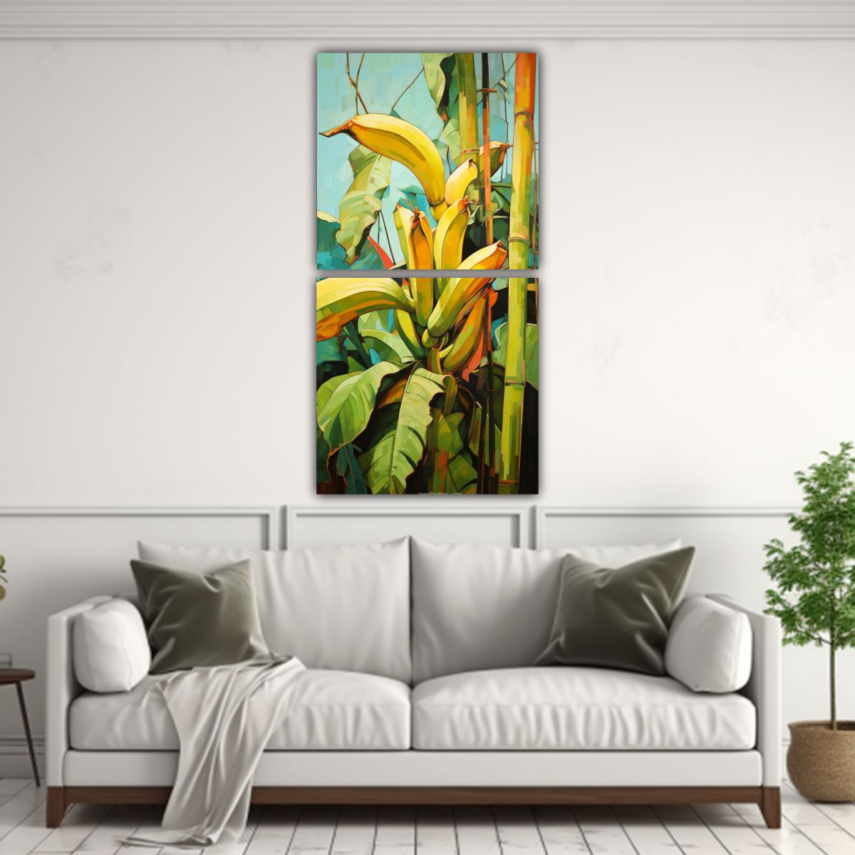 GENERICO - Diptico Coloridas Y Majestuosas Pintura 70x140 Cm