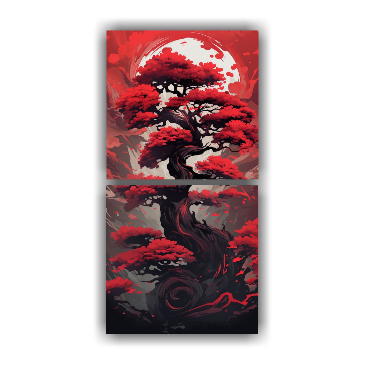 GENERICO - Cuadro De Pared Temático Árbol Bonsái De Abeto 80x160 Cm