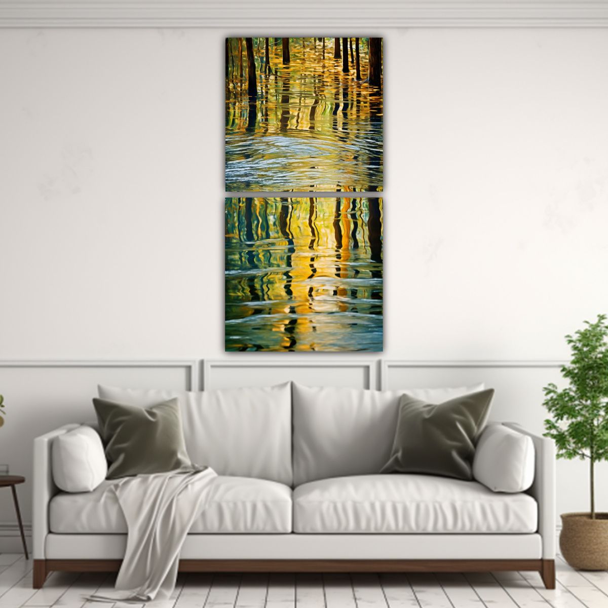 GENERICO - Cuadros Bosque Tranquilo Duraderos Y 70x140 Cm