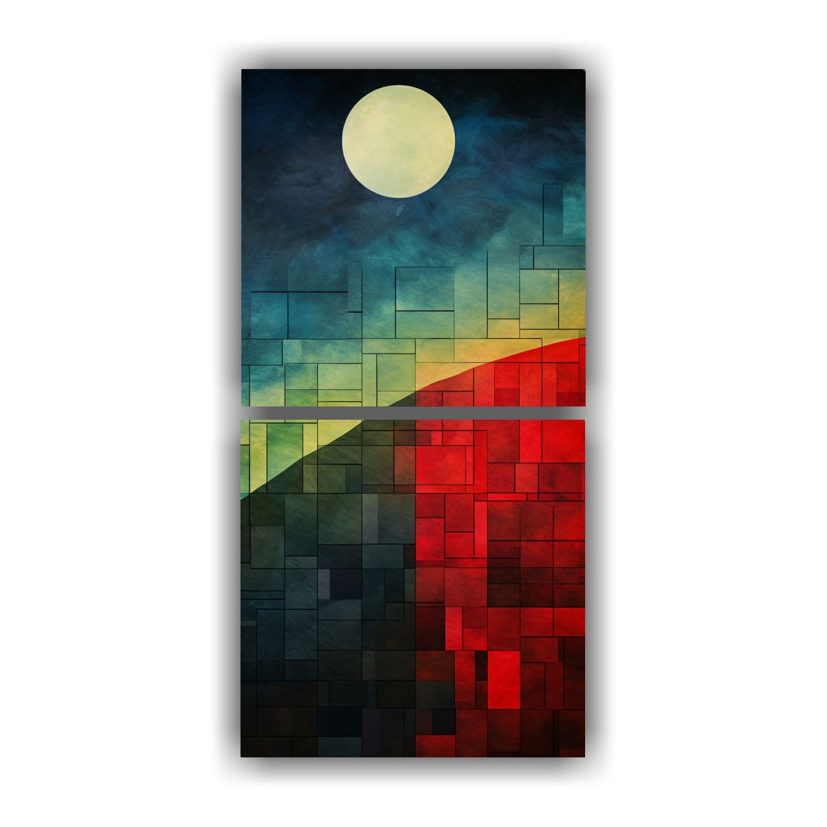 GENERICO - Set 2 Lienzos De Tela Composición Dormitorio 70x140 Cm