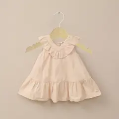 OPALINE - Vestido beige de niña
