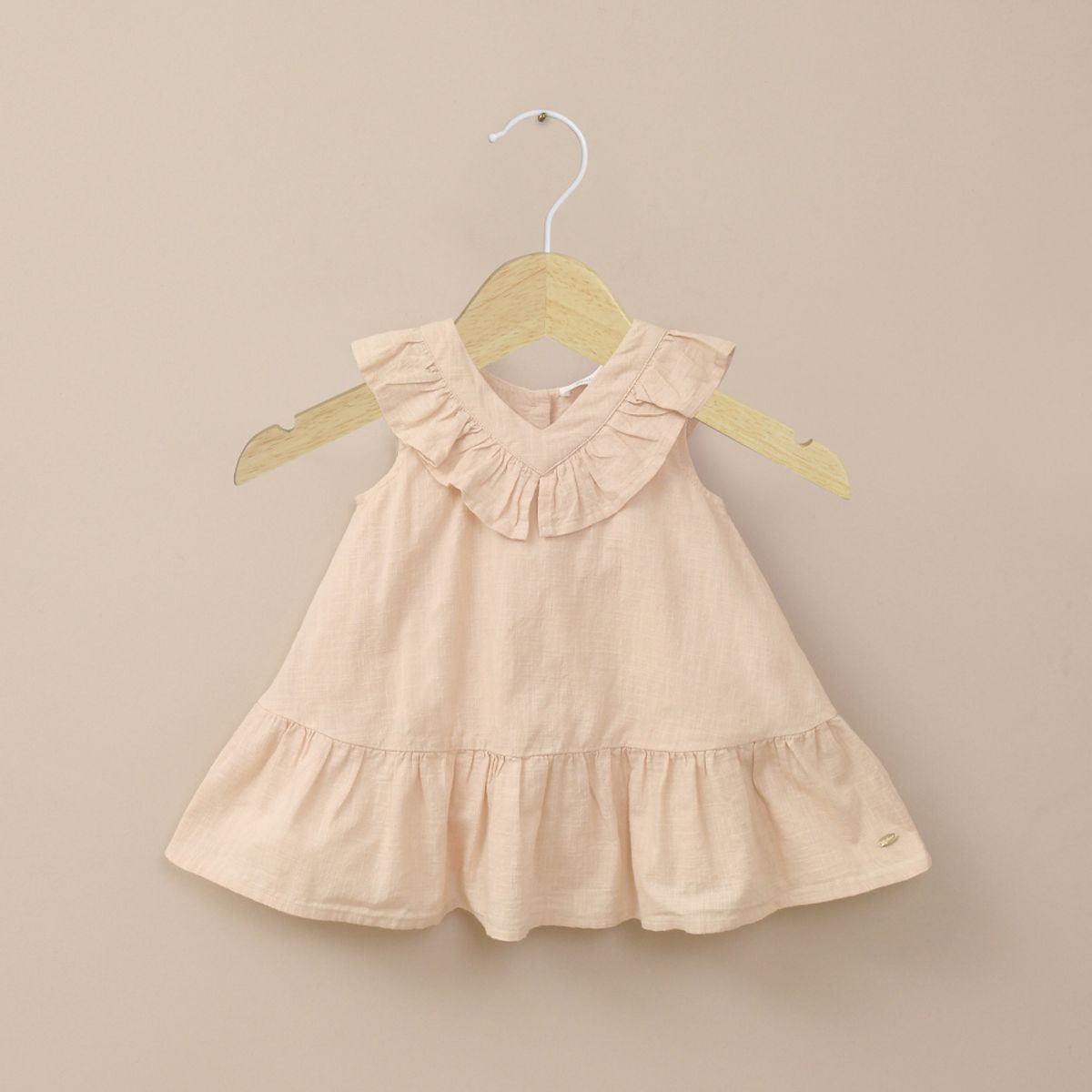 OPALINE - Vestido beige de niña