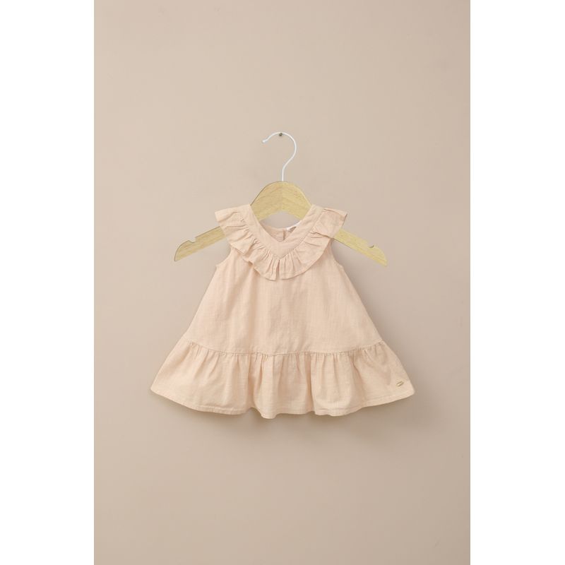 OPALINE - Vestido beige de niña