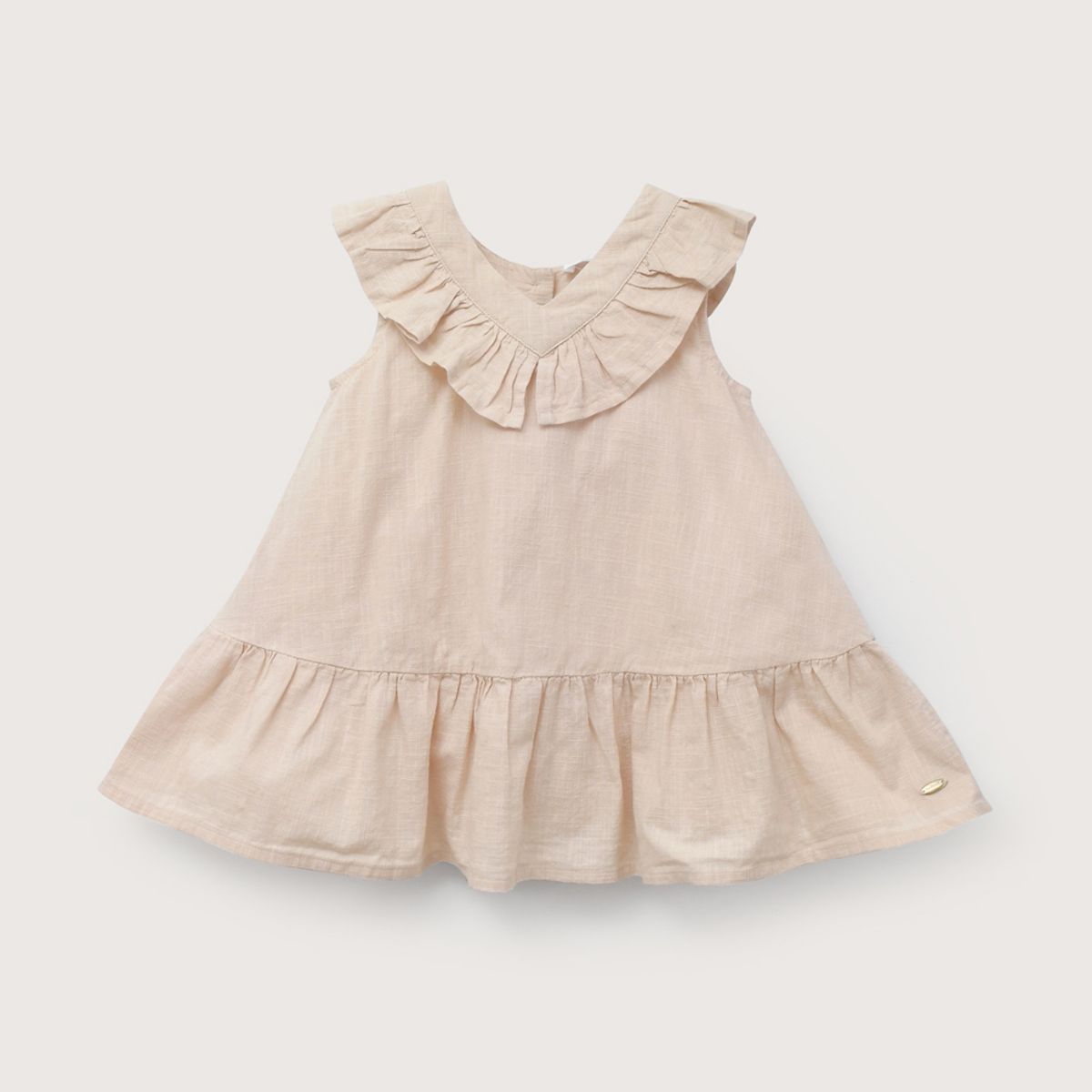 OPALINE - Vestido beige de niña