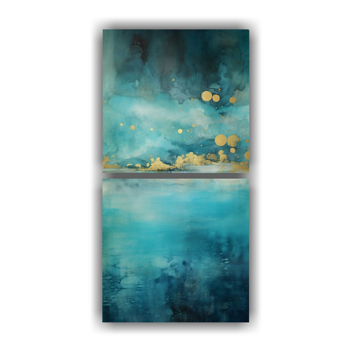 GENERICO - Arte De Pared Inspirador Con Acuarela Turquesa 80x160 Cm