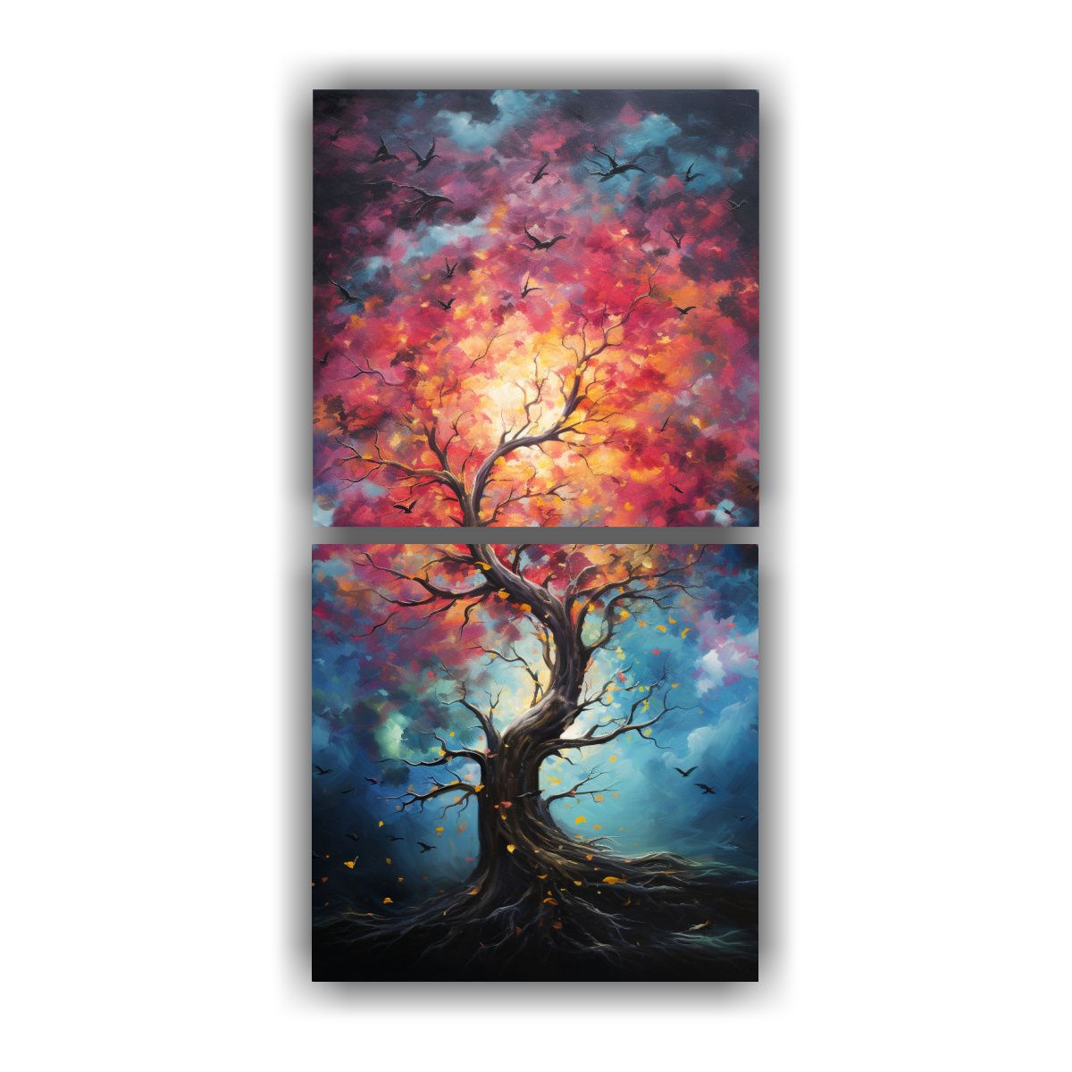 GENERICO - Cuadro Abstracto Exuberantes Vertical 80x160 Cm