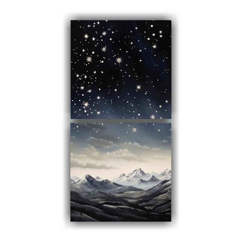 GENERICO - Cuadros Modernos De Paisaje De Montaña Con 80x160 Cm