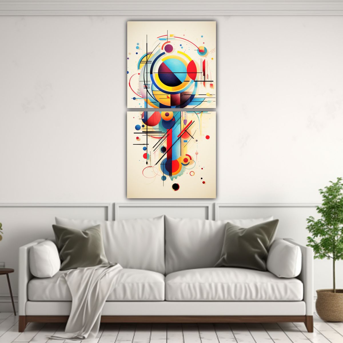 GENERICO - Pinturas Arte Contemporáneo Estilo Kandinsky 70x140 Cm