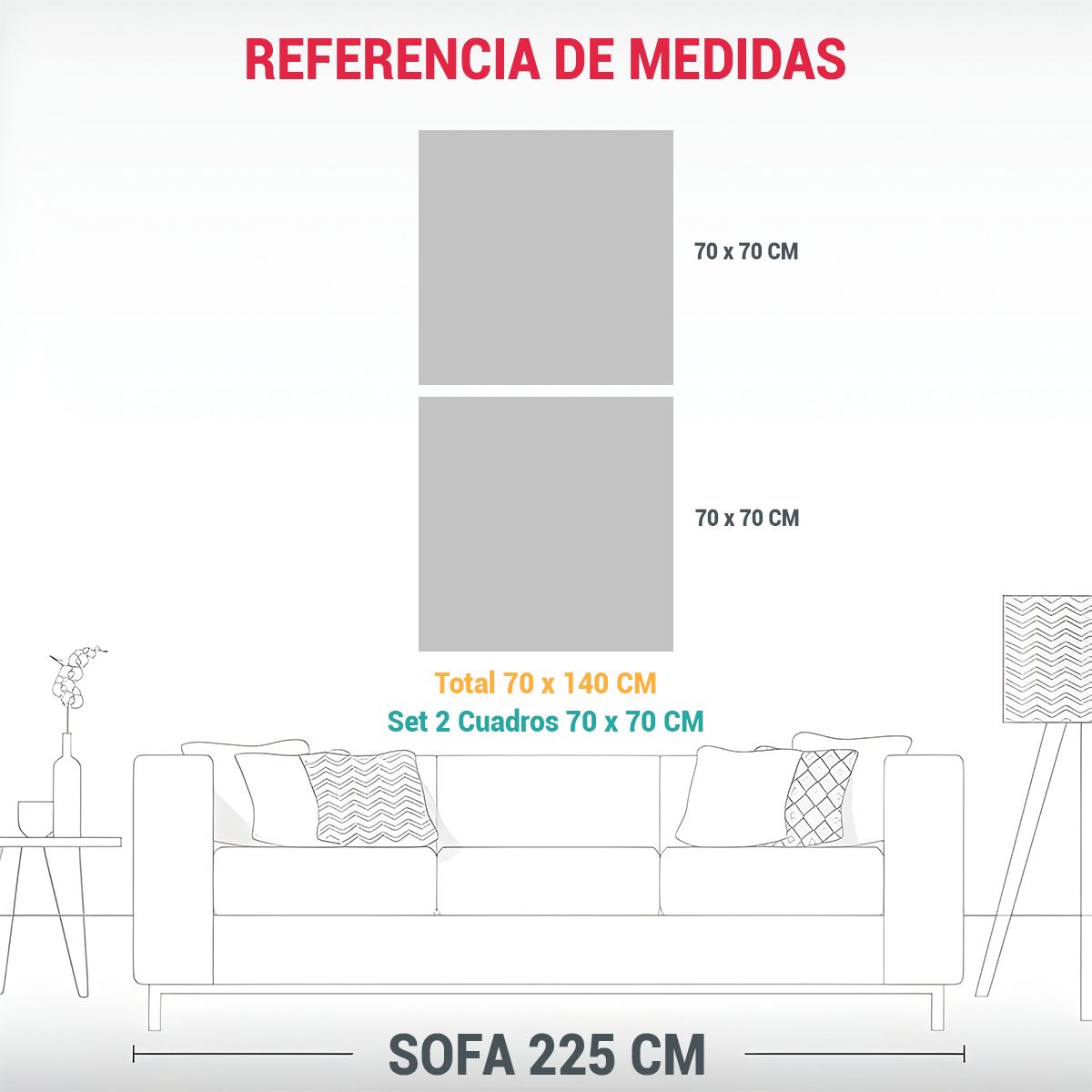 GENERICO - Pinturas Decorativas Estilo Puntillismo Luminoso 70x140 Cm