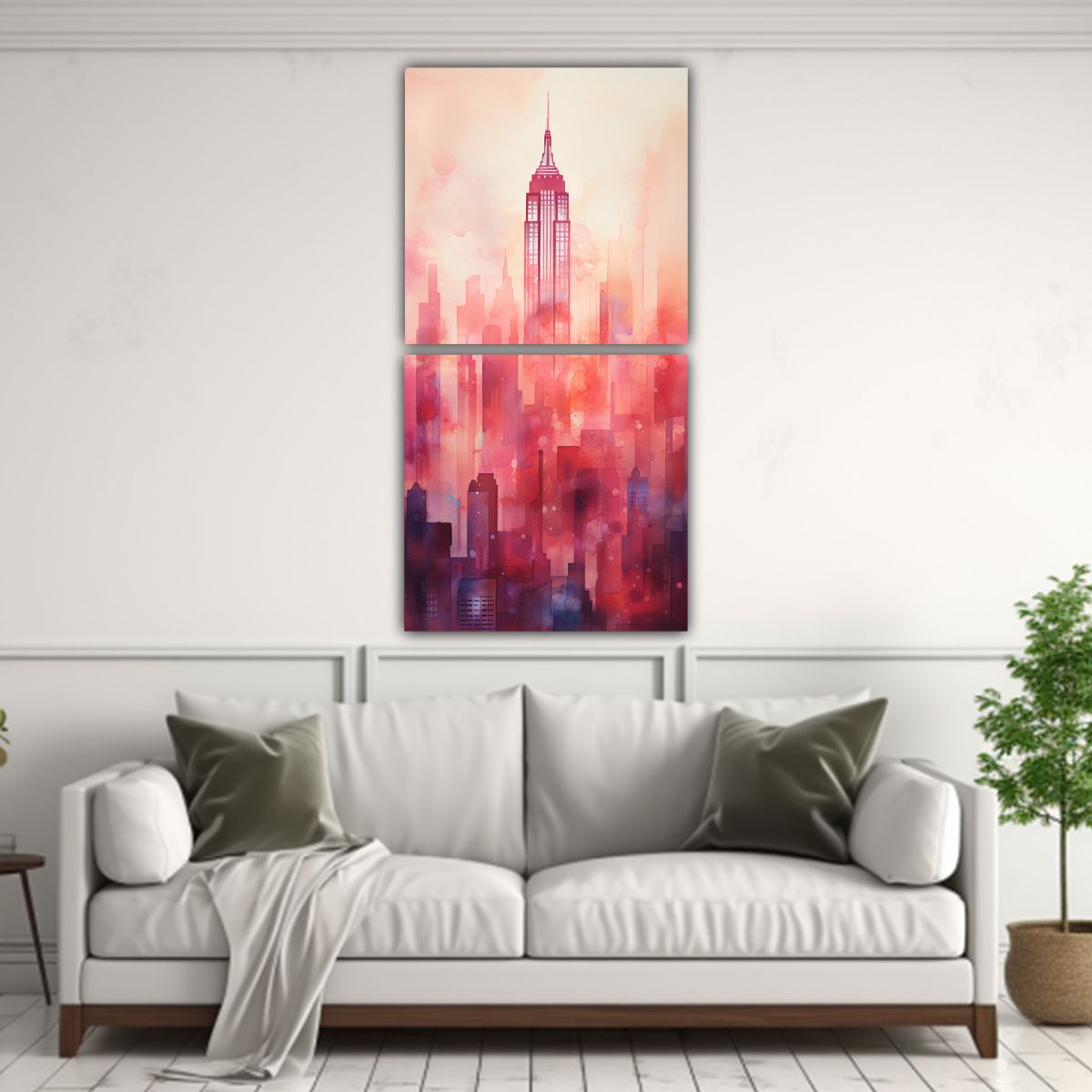 GENERICO - Pinturas Decorativas Elegantes De Manhattan Con 80x160 Cm