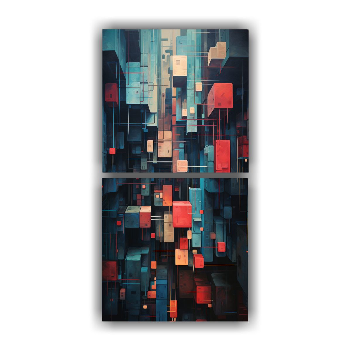 GENERICO - Pintura Geométrica De La Abstracción De La 80x160 Cm