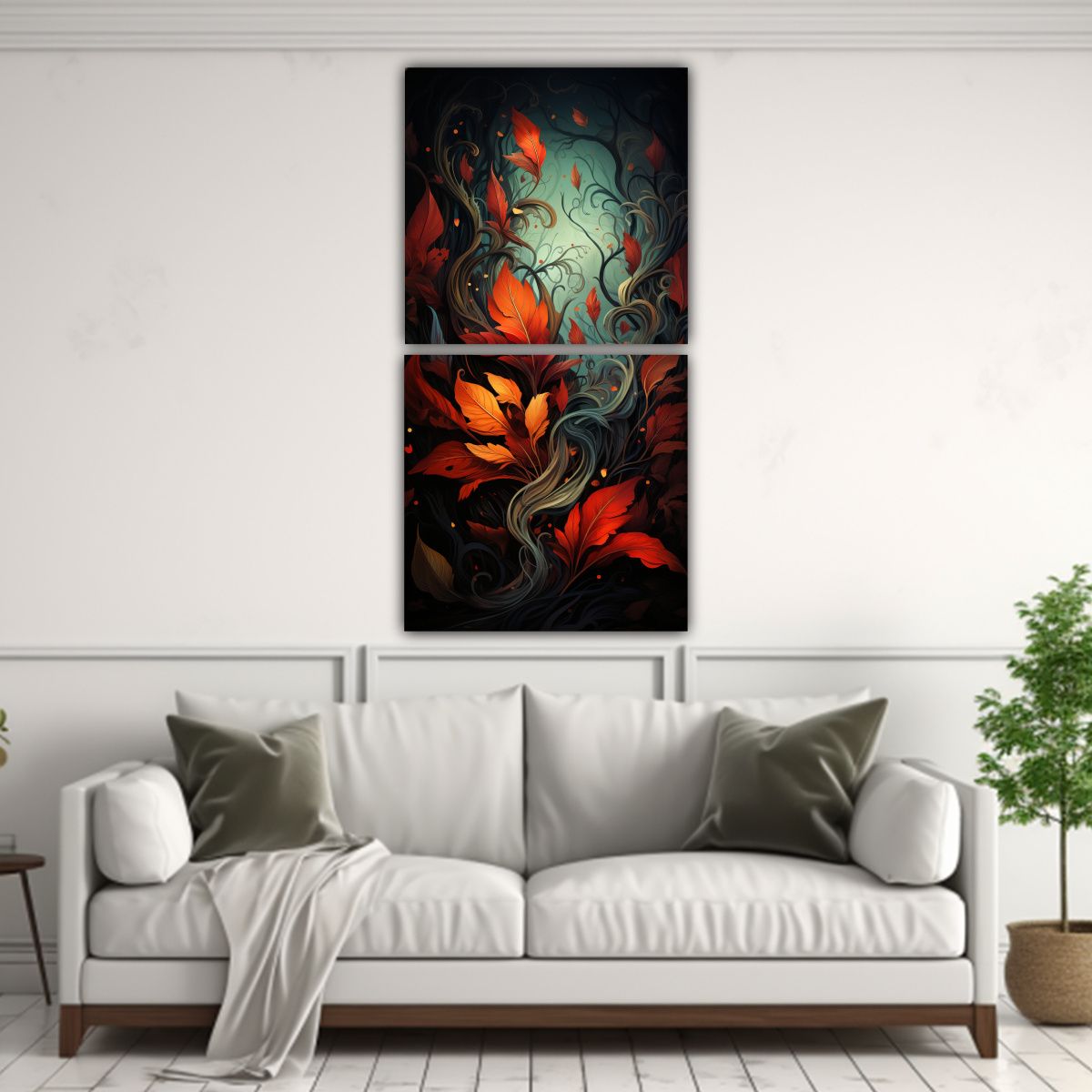 GENERICO - Pinturas Decorativas Minimalistas Dream Leaves 80x160 Cm