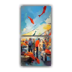 GENERICO - Pintura Decorativa Abstracta De Energía Vibrante 80x160 Cm