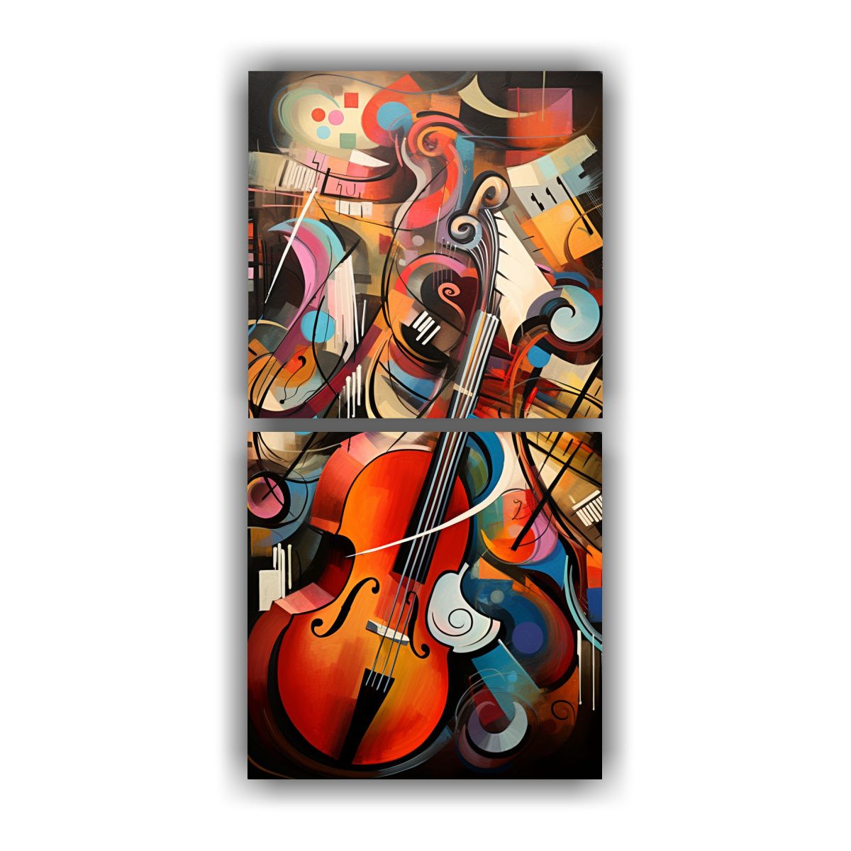 GENERICO - Cuadro De Tela Abstracto Fusionando Emociones Y 70x140 Cm