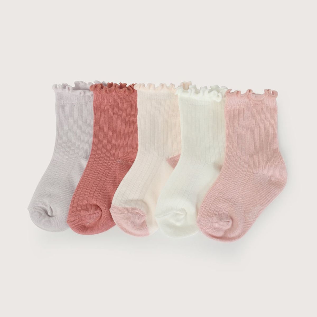 OPALINE - Pack de 5 calcetines rosados niña 40821