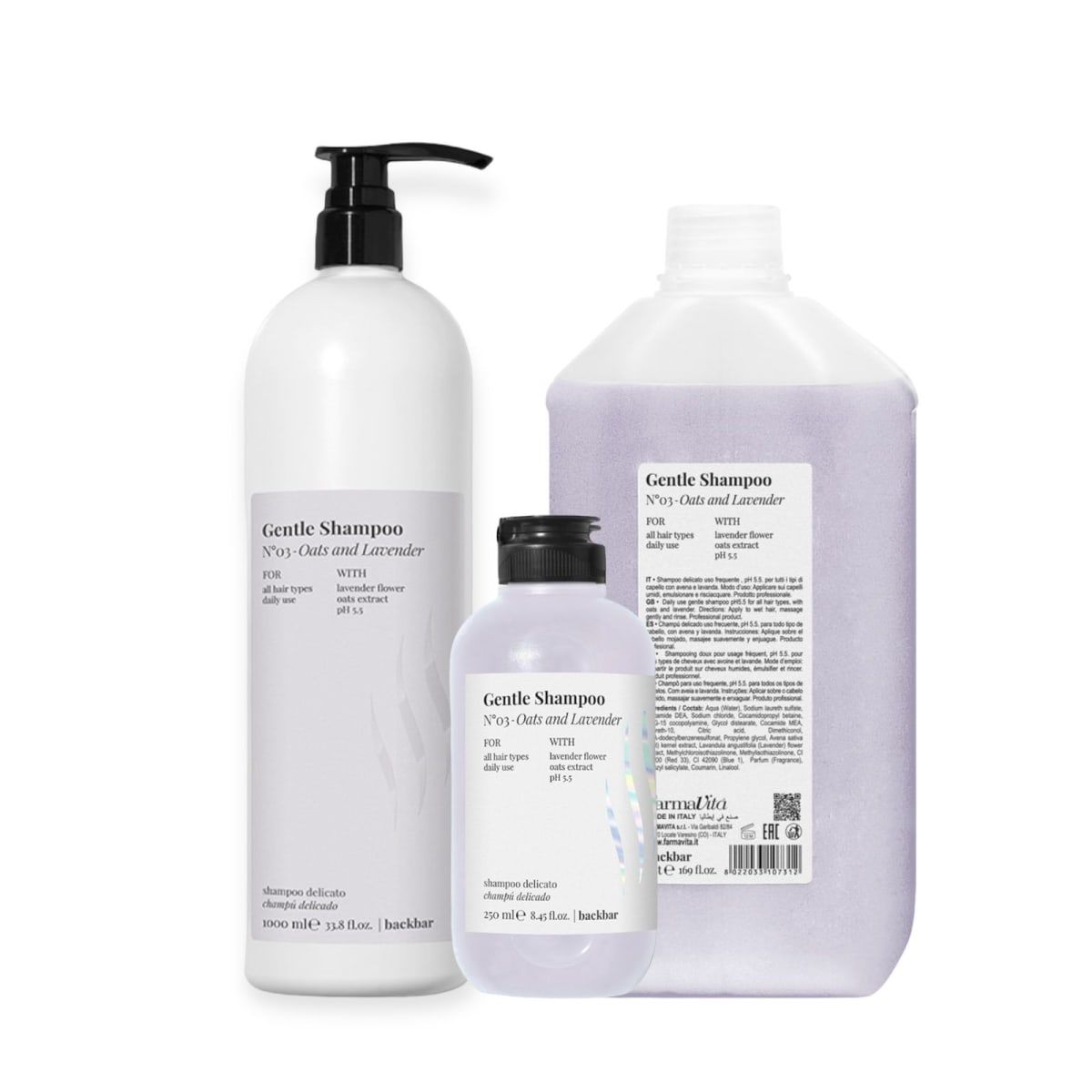 FARMAVITA - Farmavita Gentle Shampoo Nro 03 Oats And Lavender 5000 Ml
