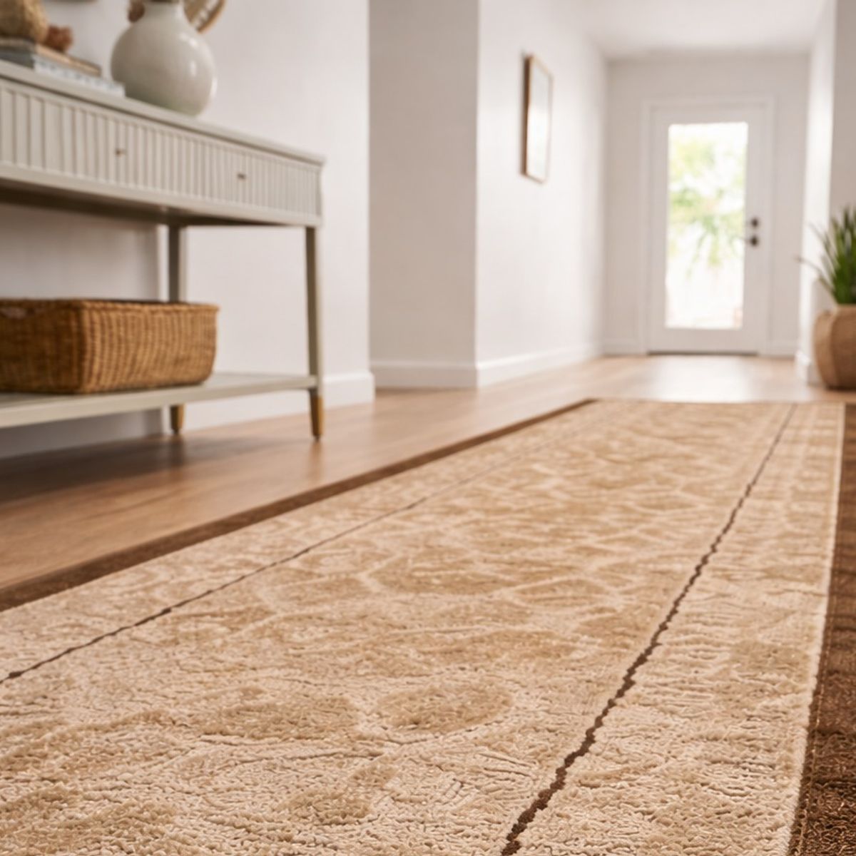 MROTTO - Alfombra Pasillo Cafe 70 cm x 2.3 metros ANTIDESLIZANTE Con Goma