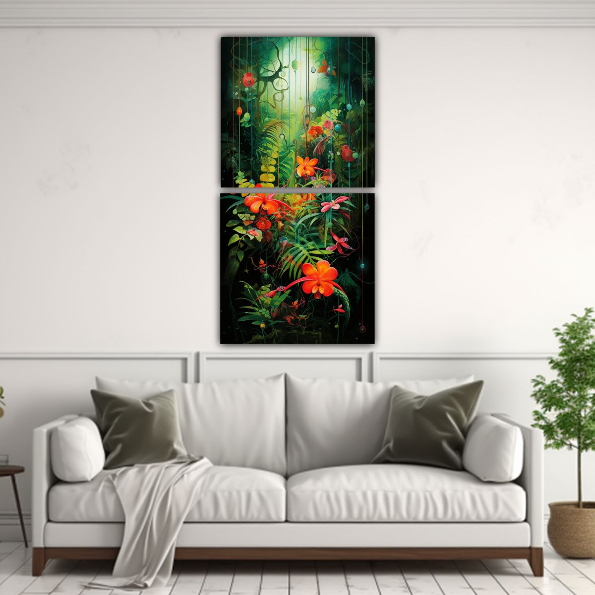 GENERICO - El Ritmo Abstracto Del Latido De La Selva Pluvial 80x160 Cm