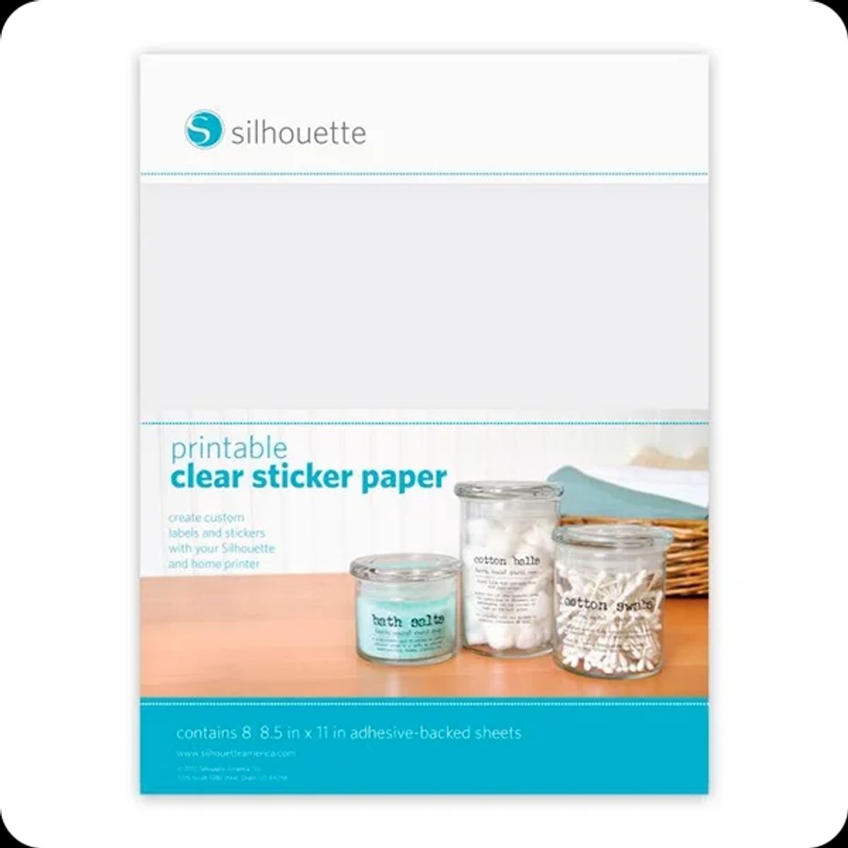 SILHOUETTE - Papel Adhesivo Transparente Imprimible