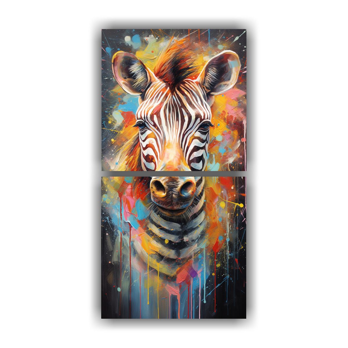 GENERICO - Pintura Abstracta De Animales Para Decoración De 80x160 Cm