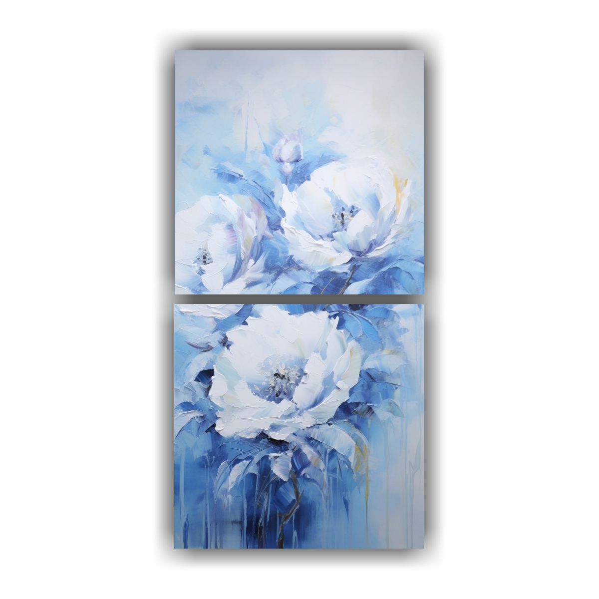 GENERICO - Cuadros De Inspiración Simple De Peonías Azules 70x140 Cm
