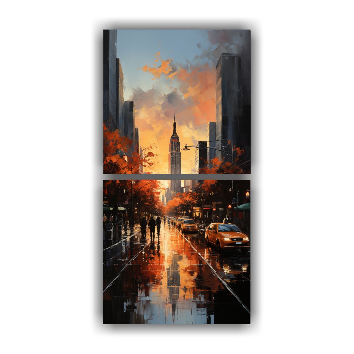 GENERICO - Pintura Diptico Inspirador Interiores De La 80x160 Cm