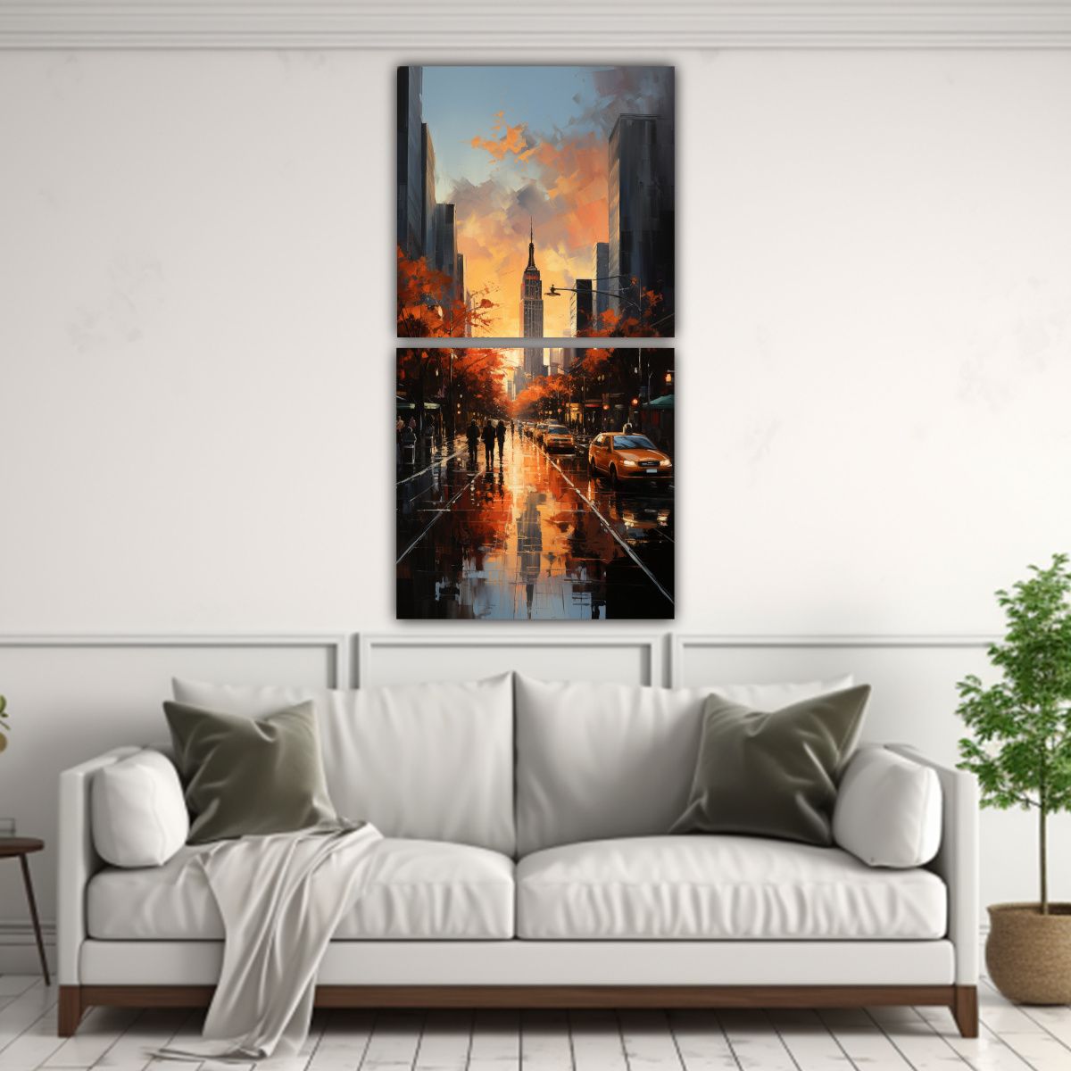 GENERICO - Pintura Diptico Inspirador Interiores De La 80x160 Cm