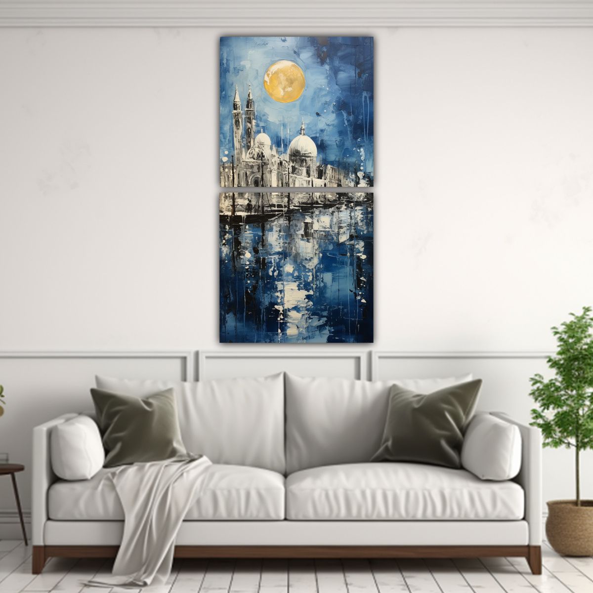 GENERICO - Pinturas Decorativas Abstractas En Tonos 80x160 Cm